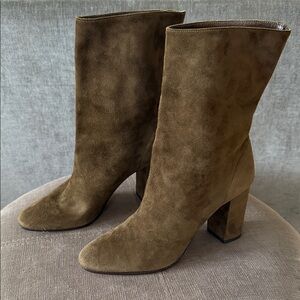 Aquazzura Green Suede Boogie Boots